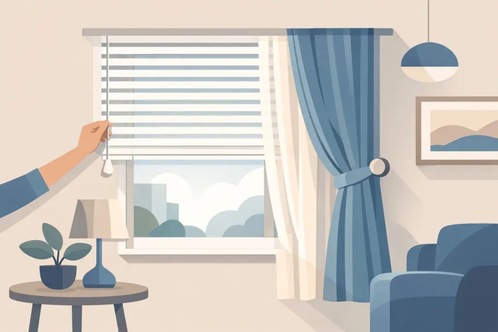 How to Combine Curtains and Blinds Well
