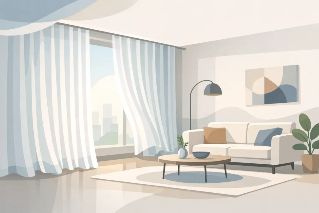Wave Curtains for Living Room Spaces