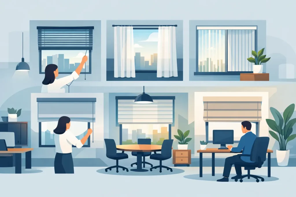 10 Window Treatment Ideas for Offices That Work